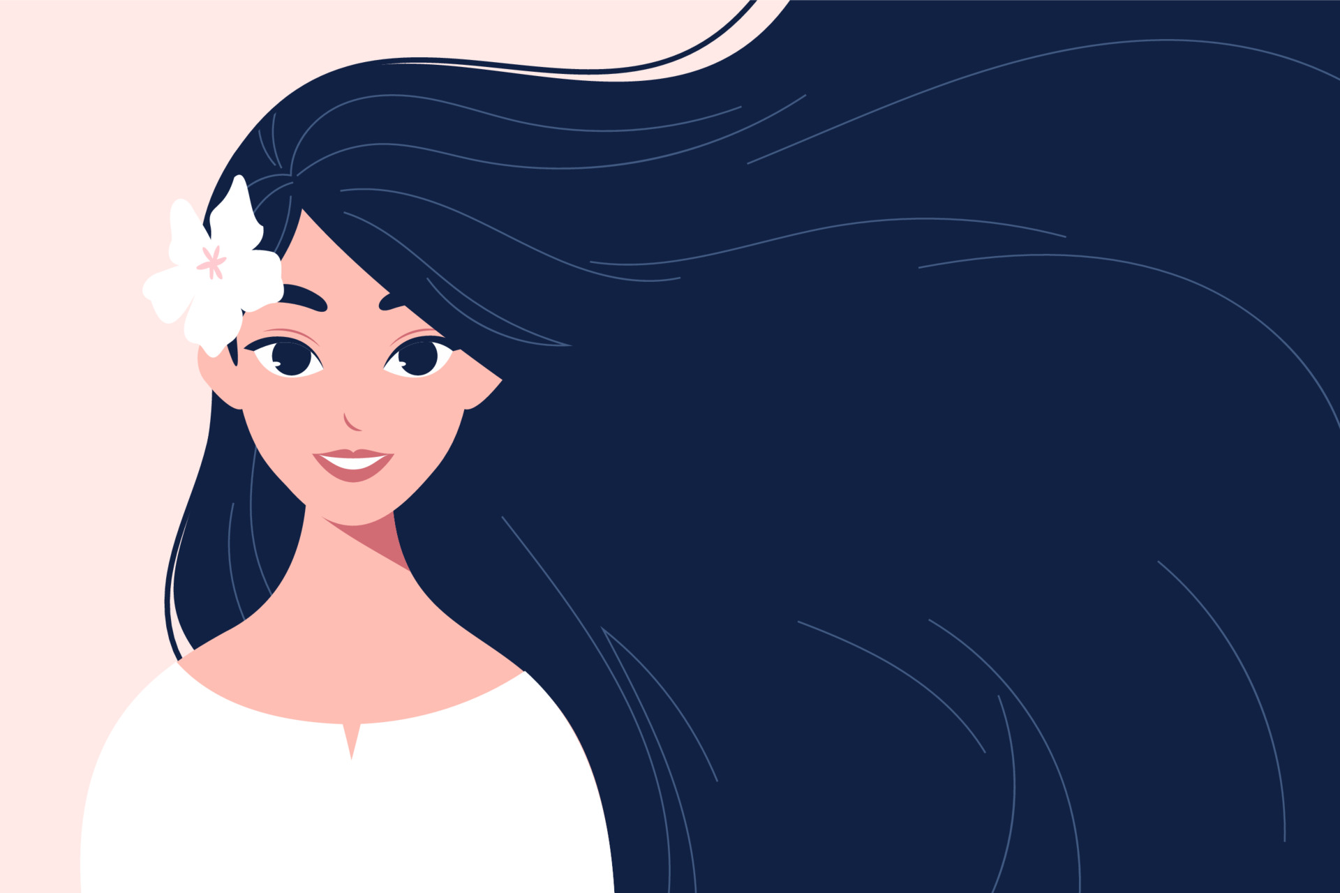 Woman Long Hair Vector Art Icons And Graphics For Free Download 