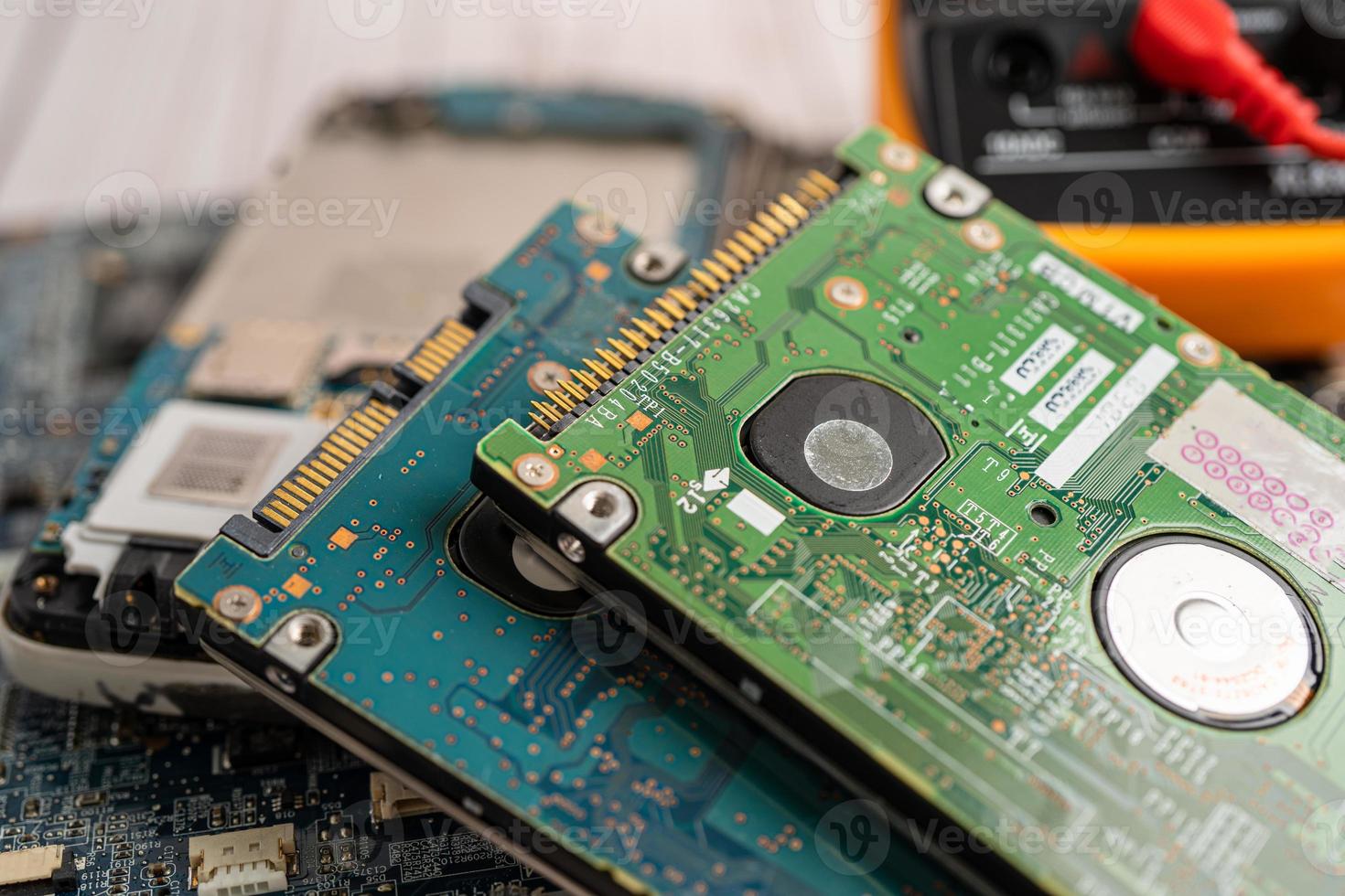 micro circuit main board computer electronic technology, hardware, mobile phone, upgrade, cleaning concept. photo