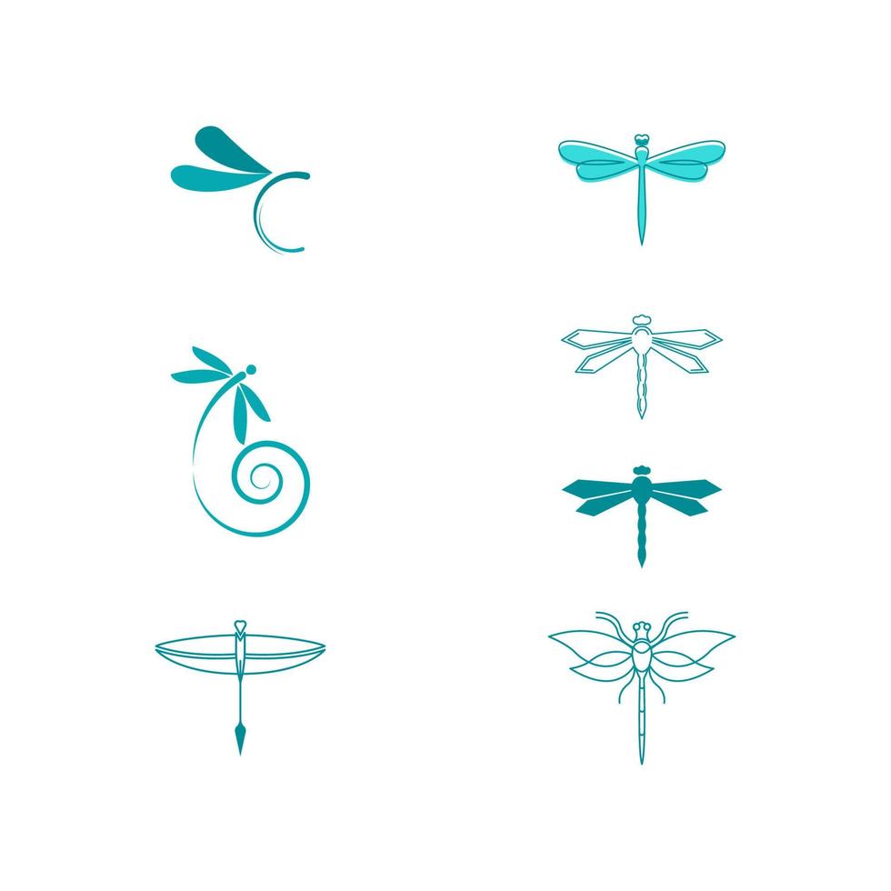 Dragonfly illustration icon vector