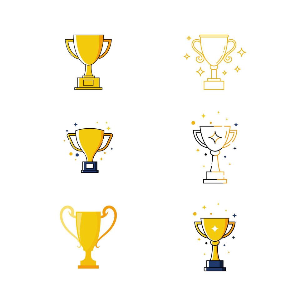 Ilustración de diseño de icono de vector de trofeo