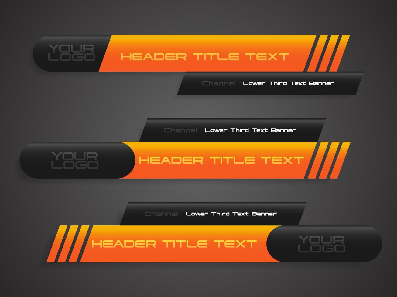 abstract broadcast news lower thirds template vector