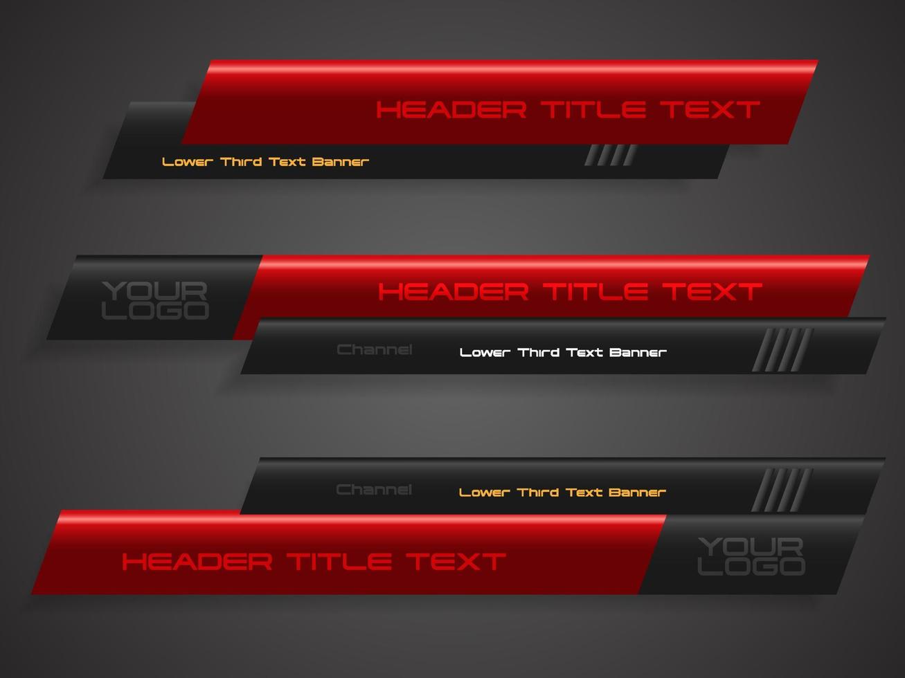abstract broadcast news lower thirds template vector