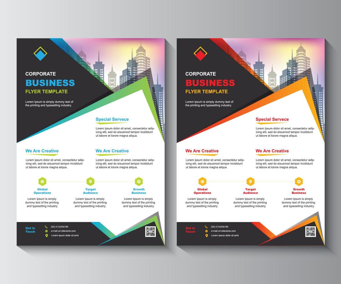 Corporate Business Flyer Layout Template Design Background vector