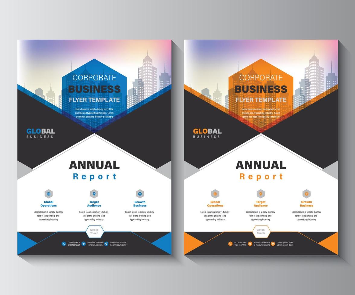 Annual Report Layout Design Template. Corporate Business flyer Background,  Catalog, Cover, Booklet, Brochure, Magazine, Poster, Corporate Presentation, Portfolio, Flyer, Banner, etc Concept Idea vector