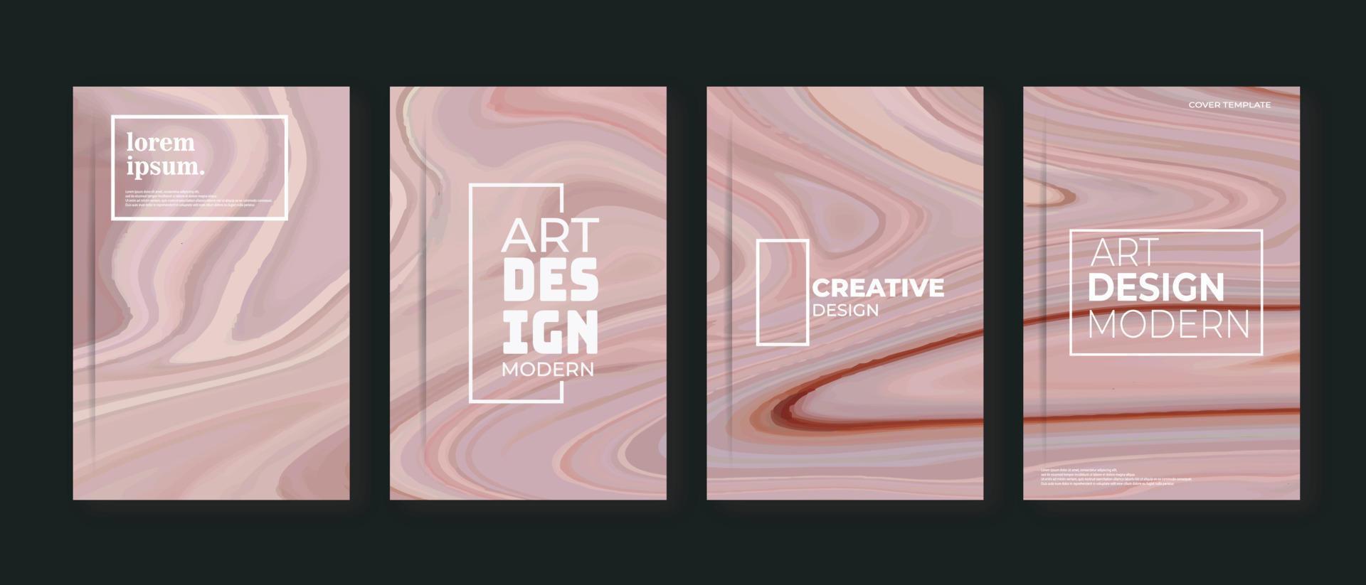 Abstract vector poster, texture pack of fluid art covers