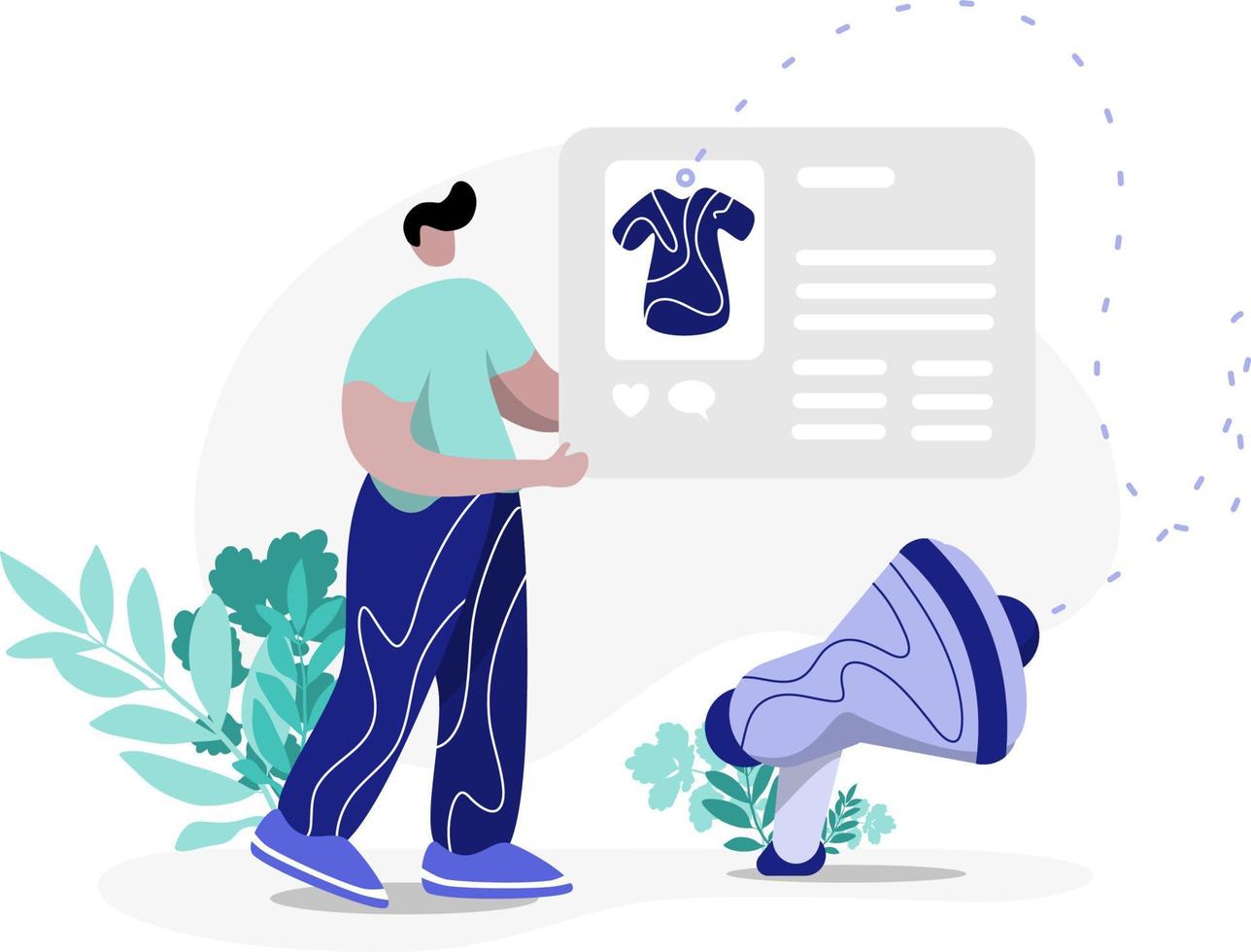 Social Media Marketing flat illustration vector