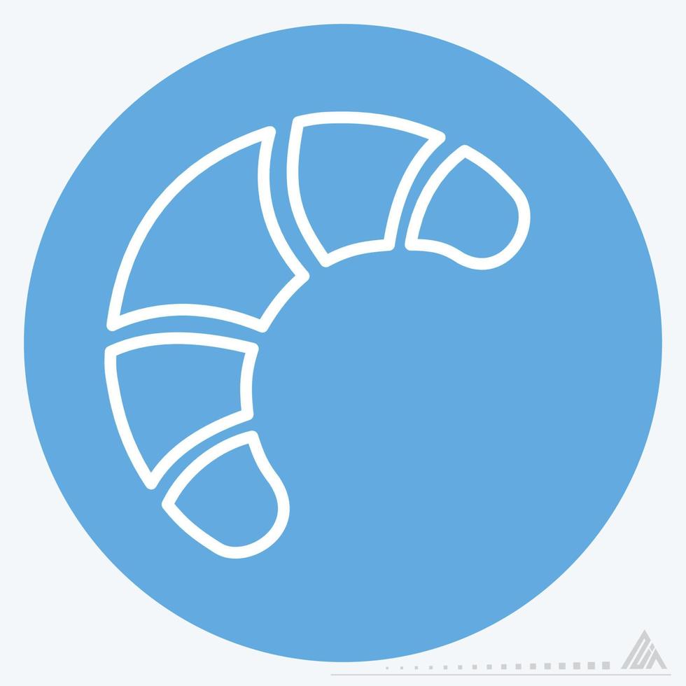 Icon Croissant - Blue Eyes Style vector