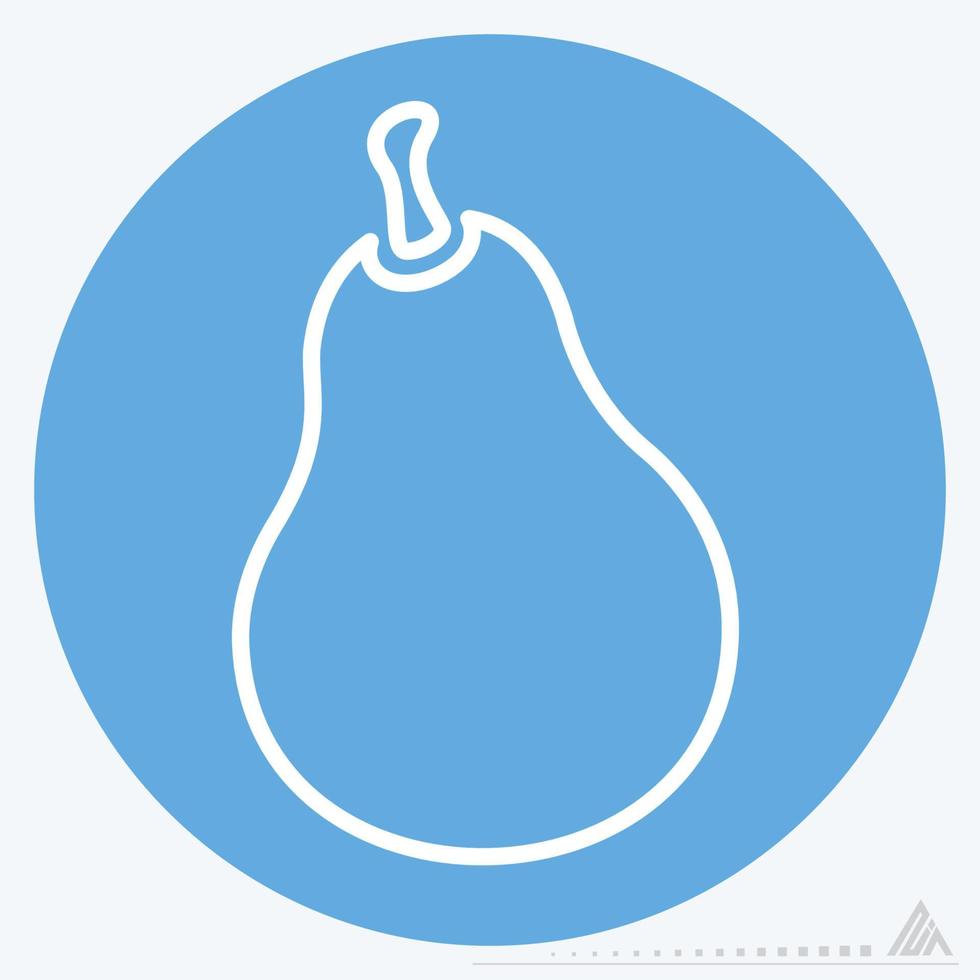 Icon Pear - Blue Eyes Style vector