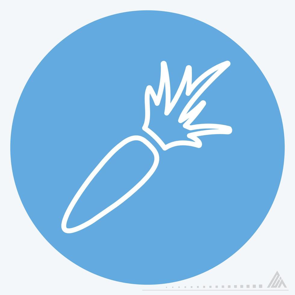Icon Carrot - Blue Eyes Style vector