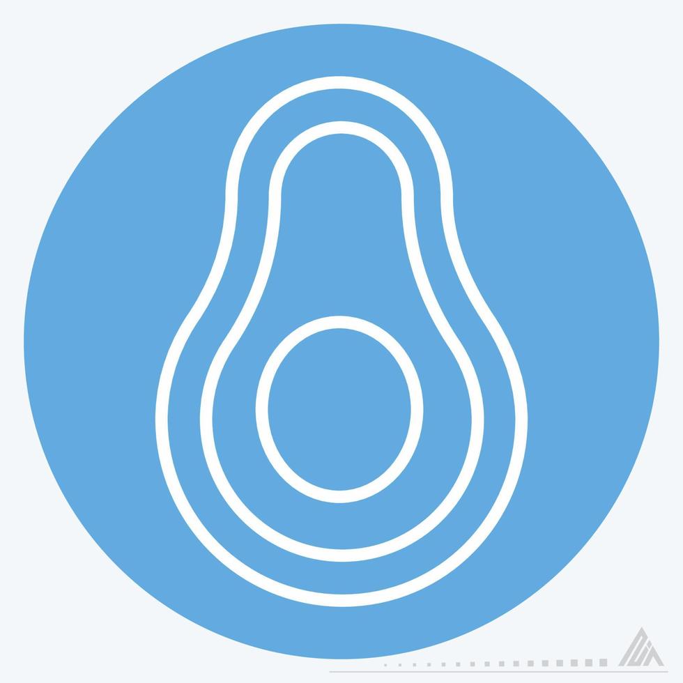 Icon Avocado - Blue Eyes Style vector