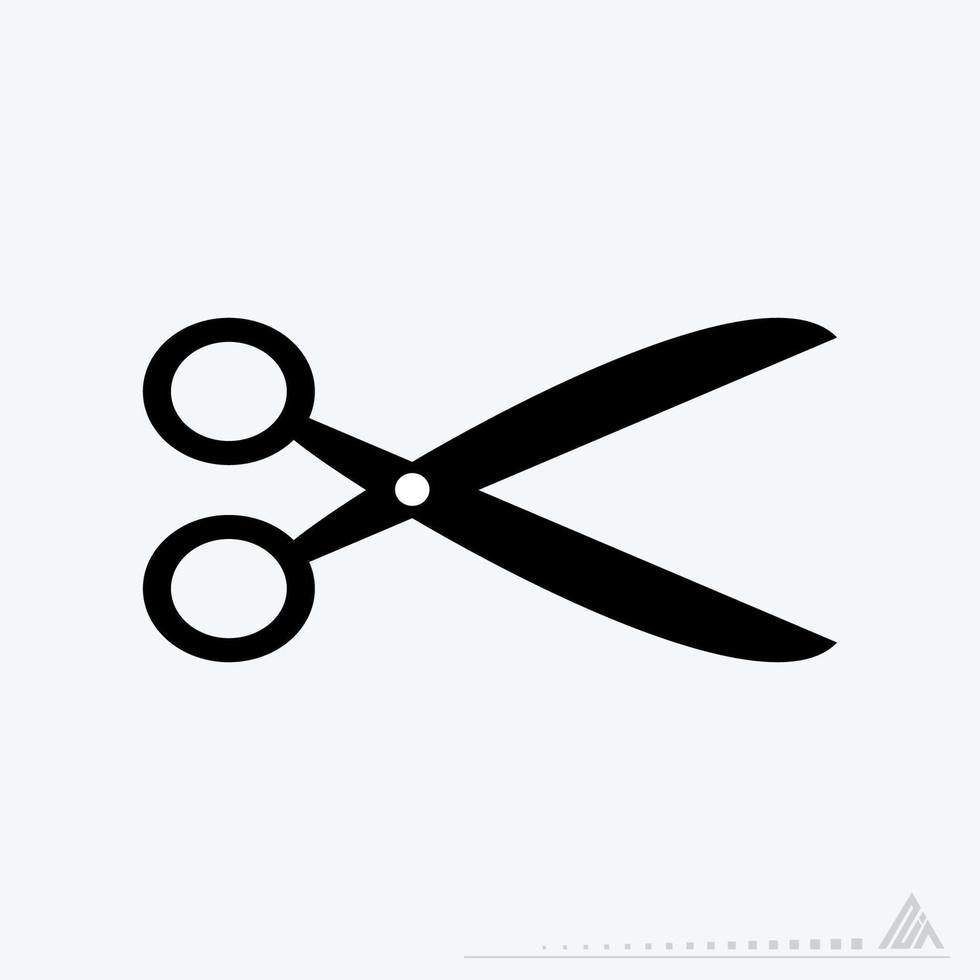Icon Vector of Scissors - Black Style