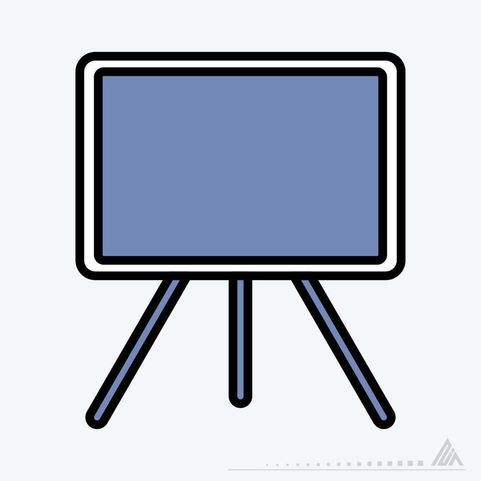 Icon Vector of Canvas - Dark Blue Style - simple illustration. Editable stroke. Design template vector.outline style design.Vector graphic illustration