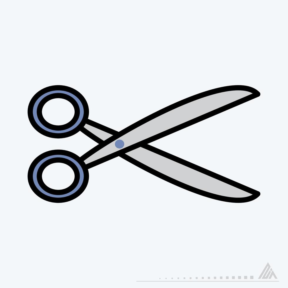 Icon Vector of Scissors - Yellow Moon Style