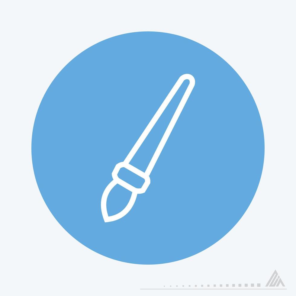 Icon Vector of Brush - Blue Monochrome Style