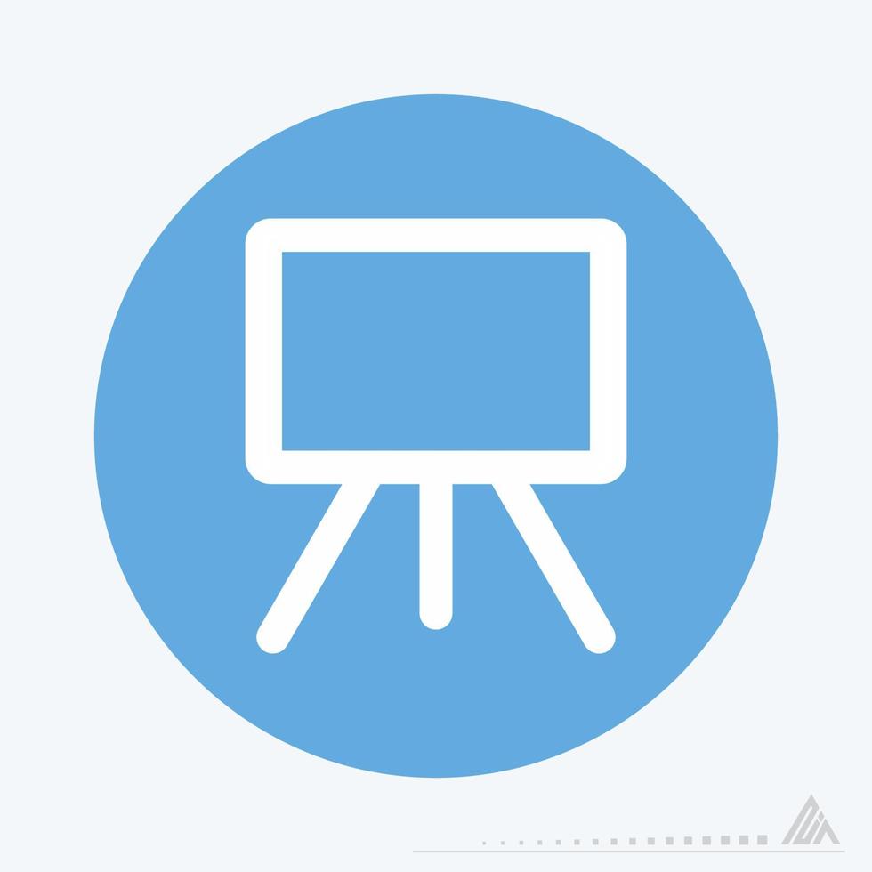 Icon Vector of Canvas - Blue Monochrome Style