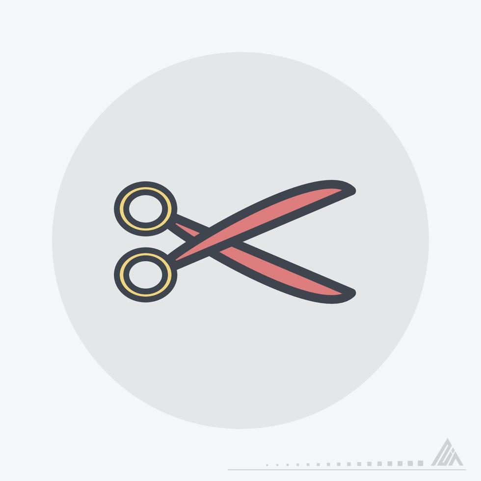 Icon Vector of Scissors - Color Mate Style