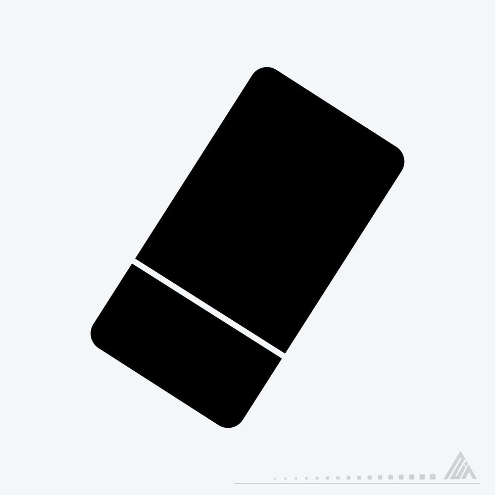 Icon Vector of Eraser - Black Style