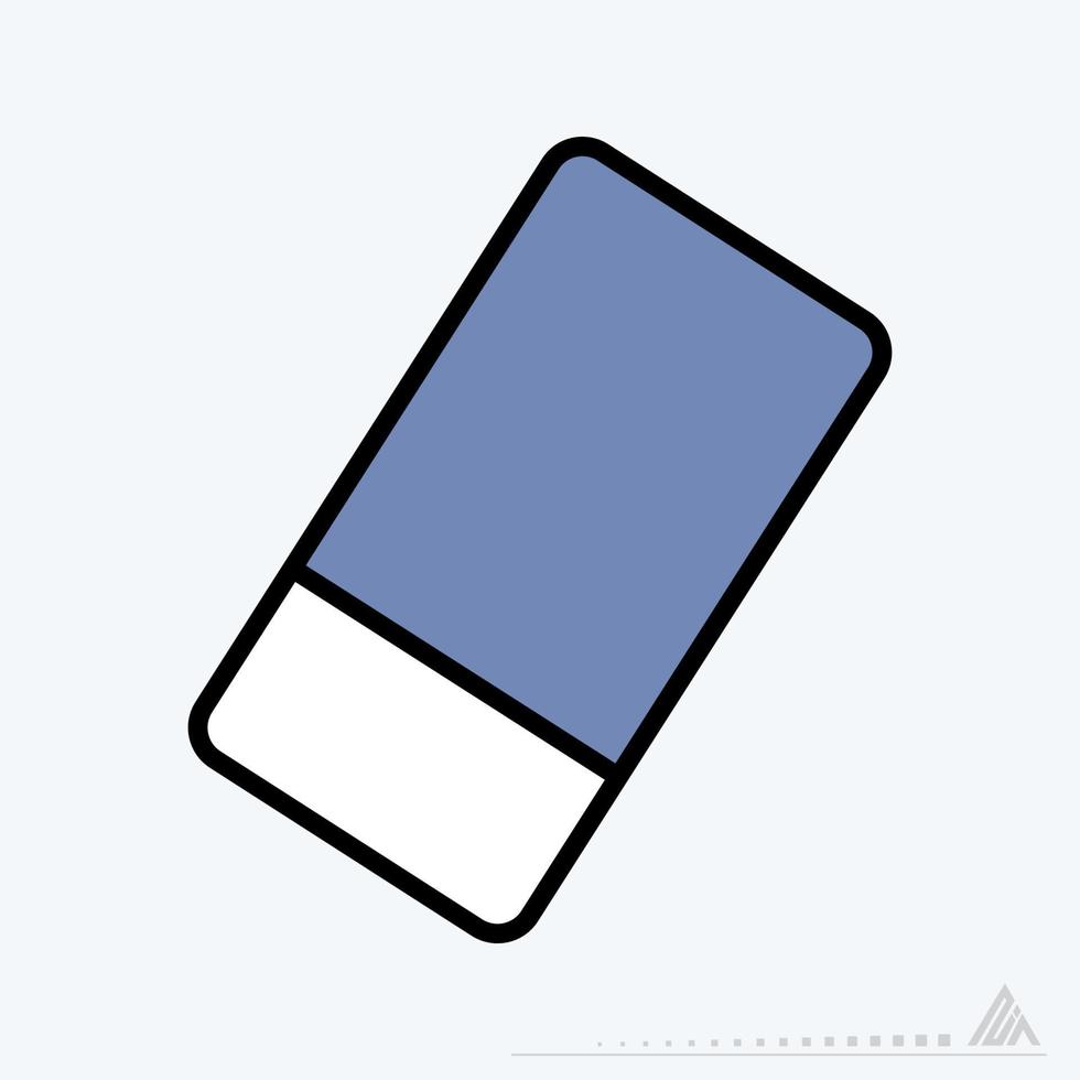 Icon Vector of Eraser - Dark Blue Style