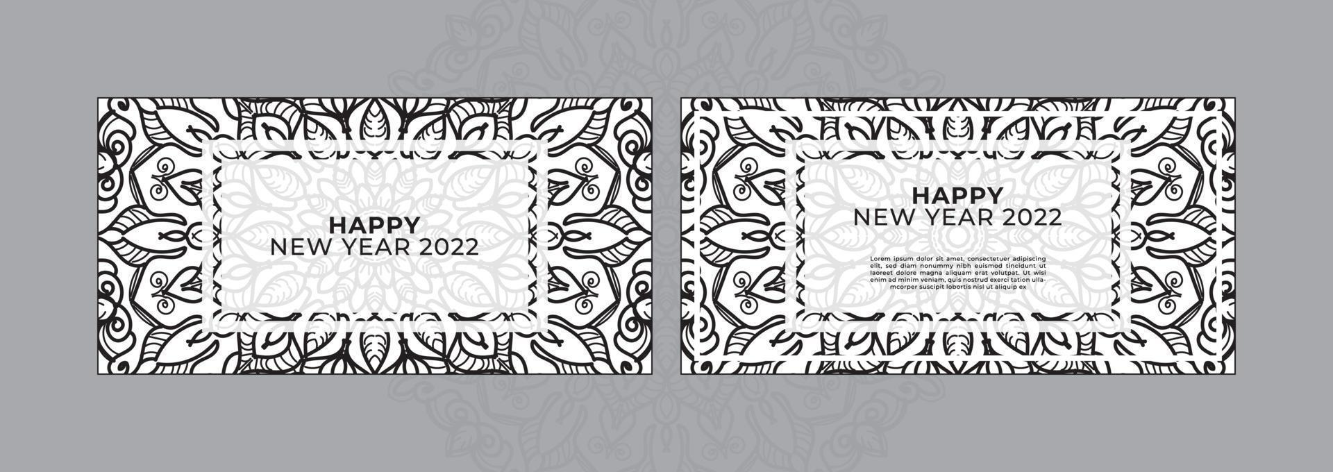 Happy new year banner or card template with vector