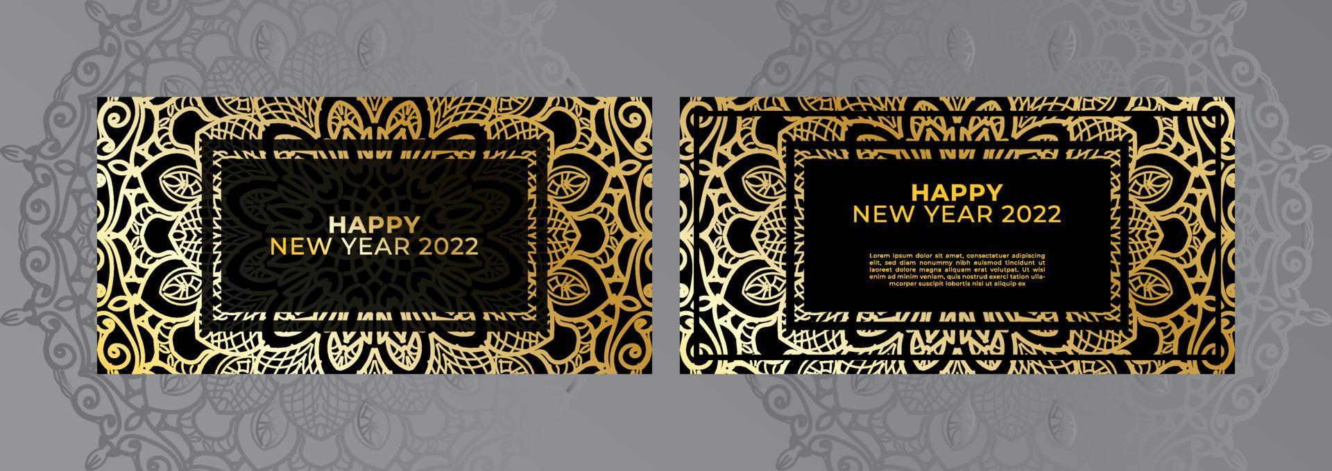 Happy new year banner or card template with vector