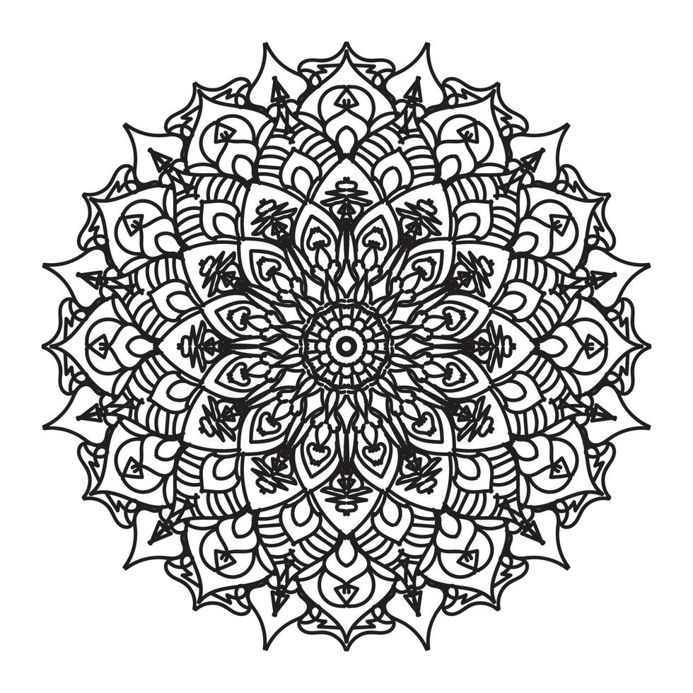 patrón o fondo del tatuaje de henna indio mehndi vector