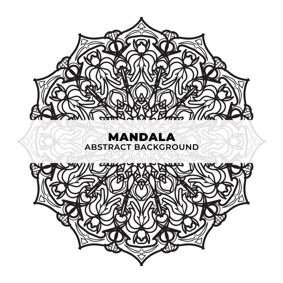 patrón de tatuaje de henna indio mandala o fondo abstracto vector