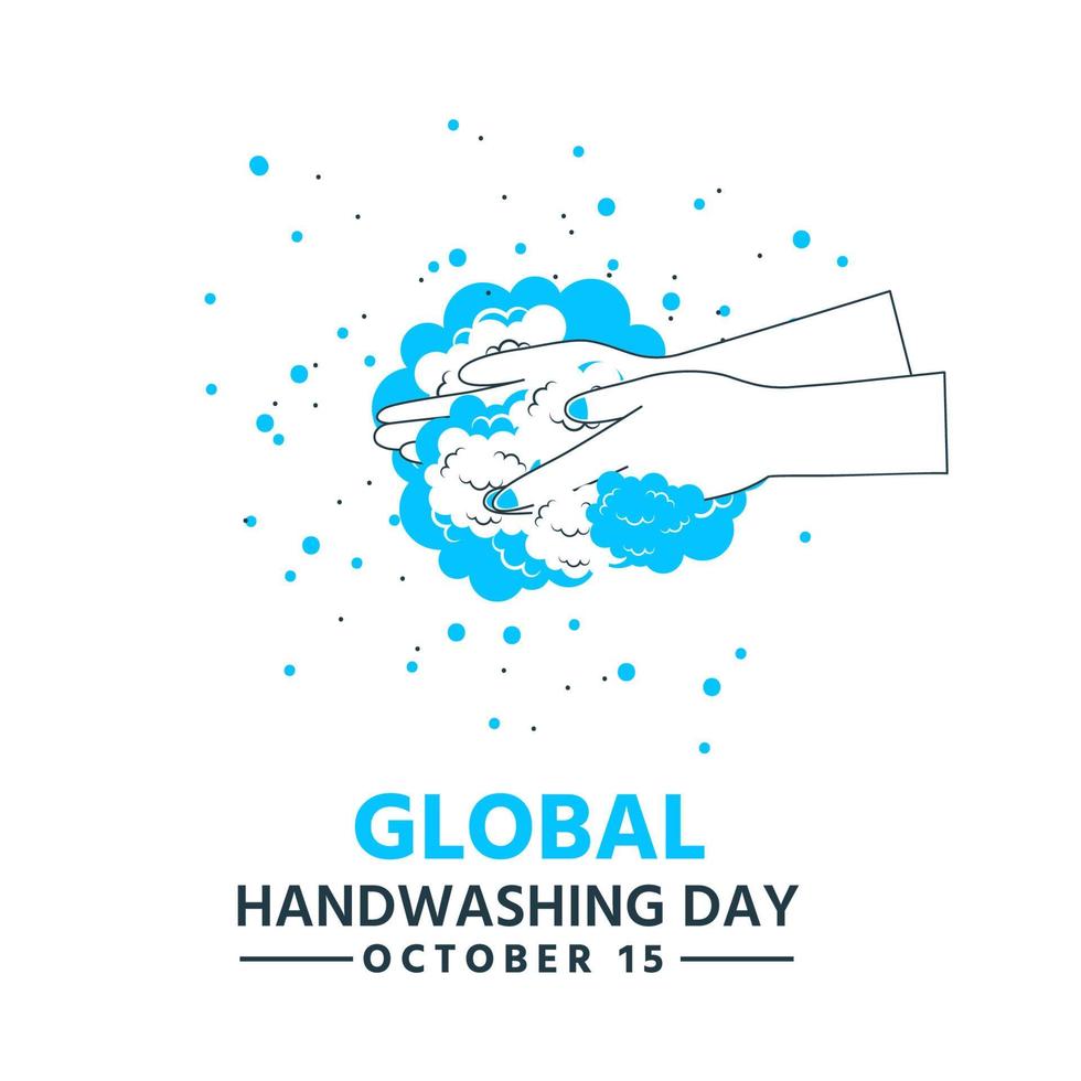 World hand washing day bacterial care and prevention vector