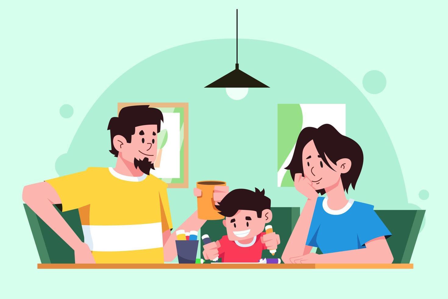 Family Gathering Concept vector