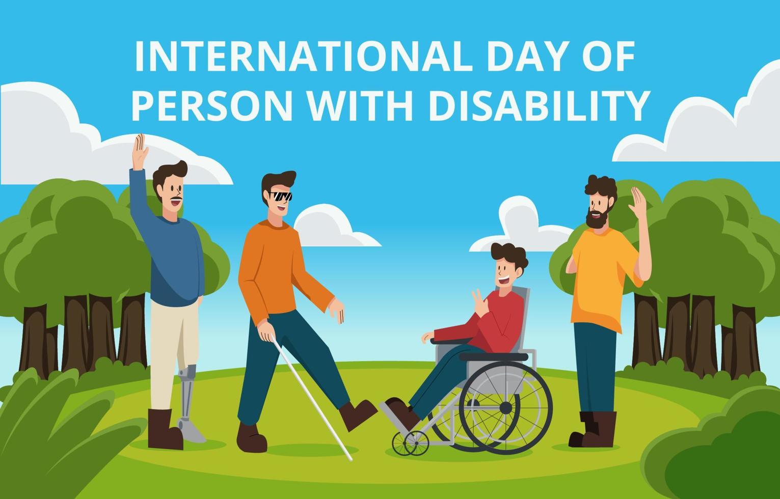 International Day of Person with Disability Background vector