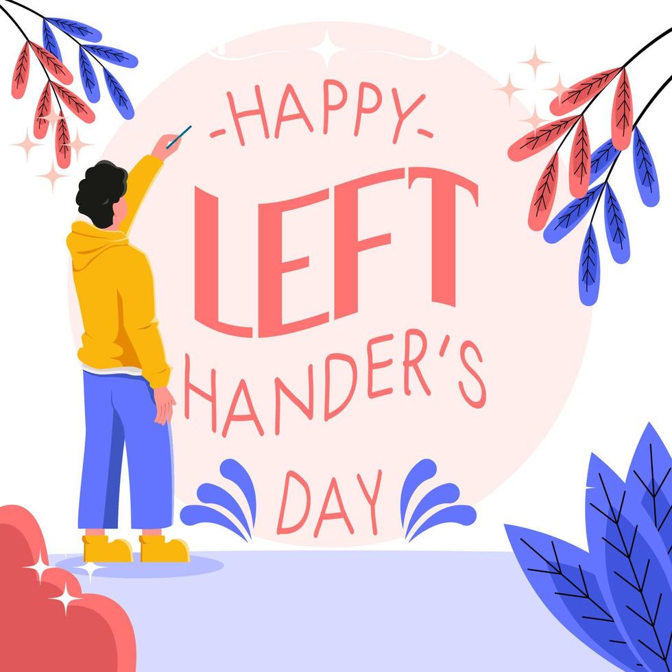 Activism Left Hander Day vector