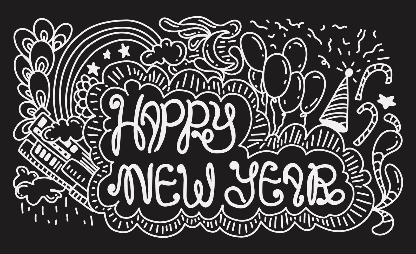 happy new year drawing scenery || easy happy new year card || drawing on happy  new year 2020 – Easy Visual Art