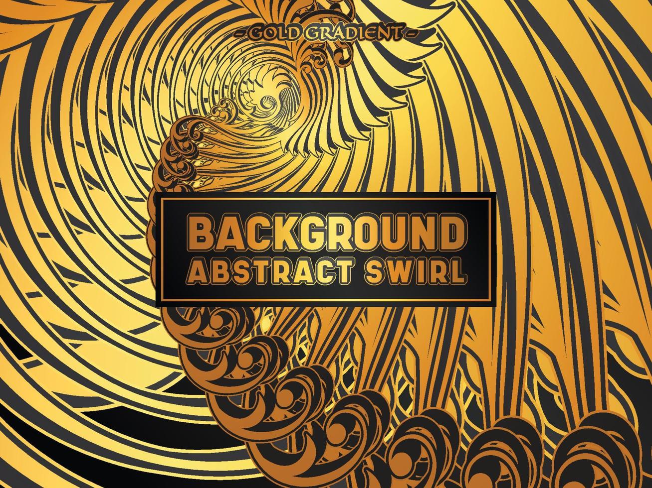 Abstract Swirl Gradient Decorative Gold Background vector