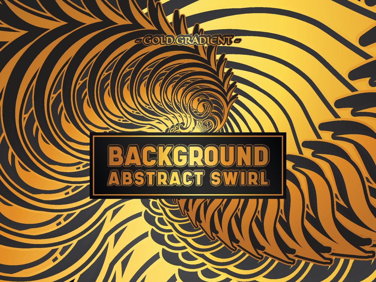 Abstract Swirl Gradient Decorative Gold Background vector
