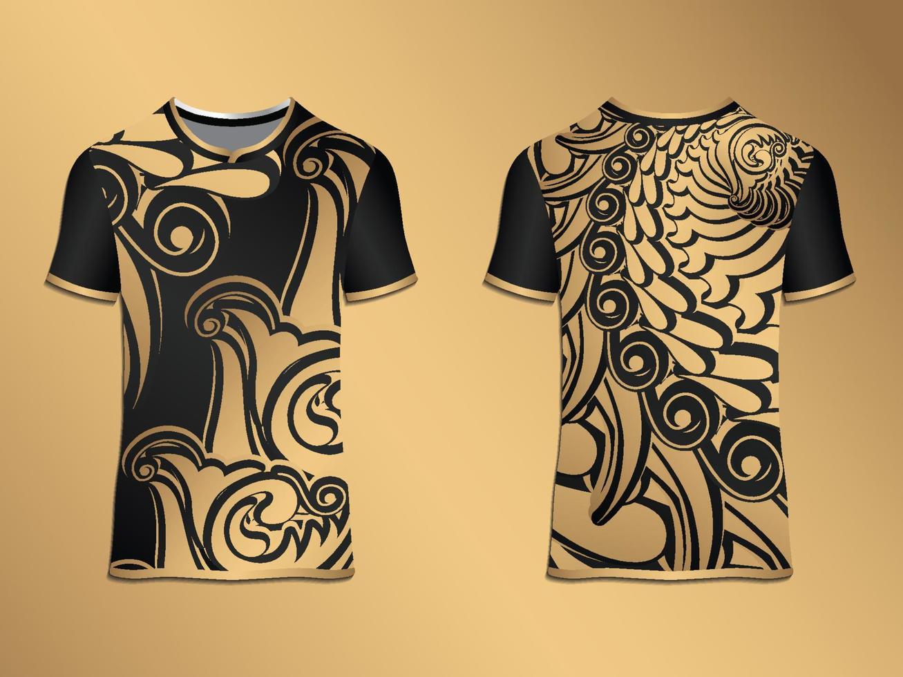 diseño ornamental de la camiseta del remolino abstracto vector
