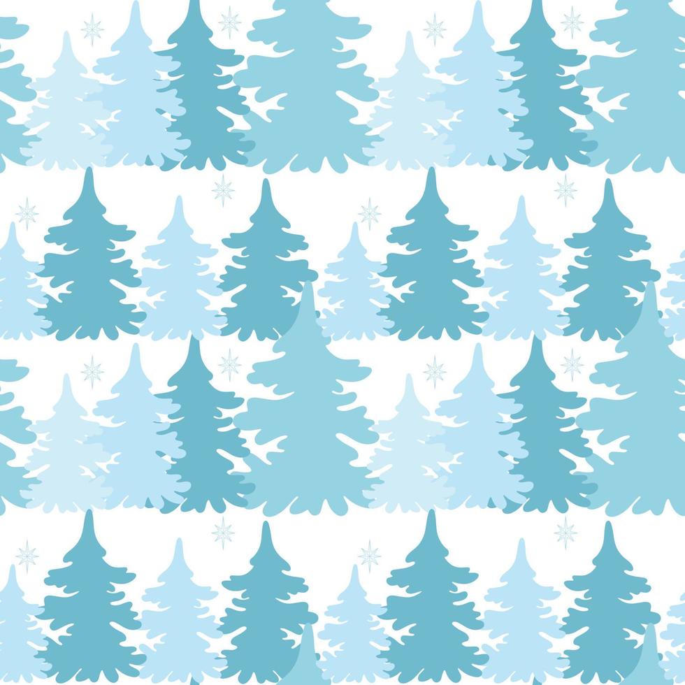 Pine forest seamless pattern vector illustration