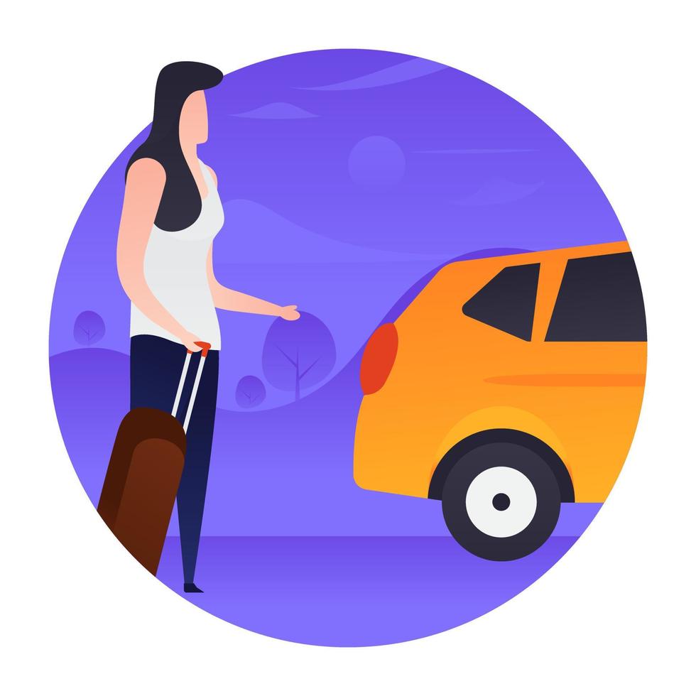 Hiring Cab Concepts vector