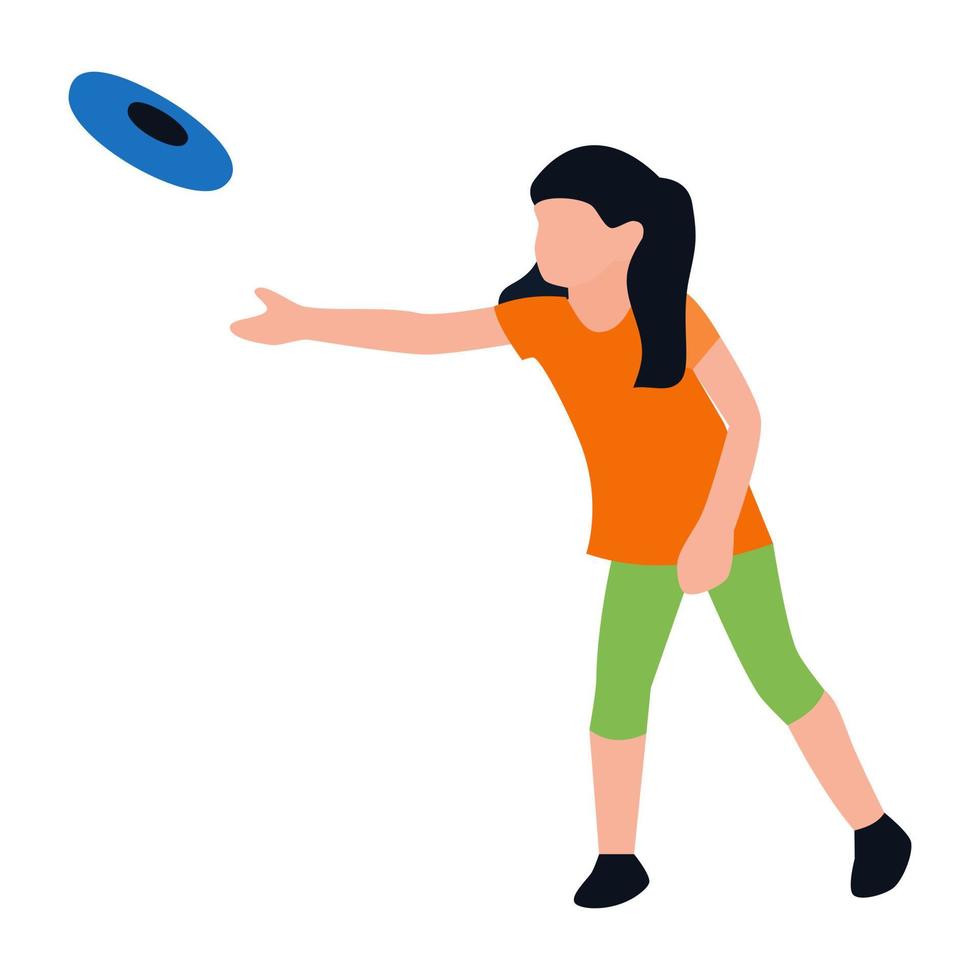 Frisbee Playing Concepts vector