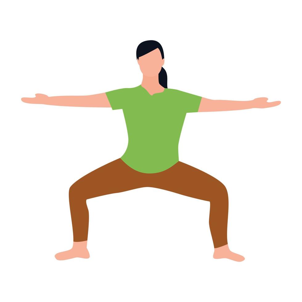 Trendy Yoga Concepts vector