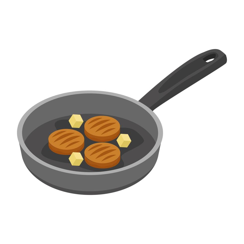 Trendy Cutlets Concepts vector