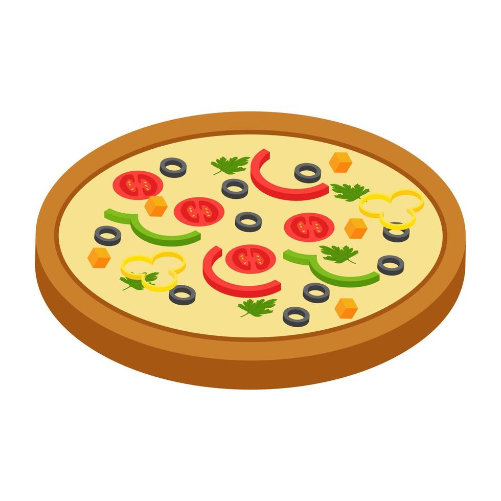 conceptos de pizza de moda vector