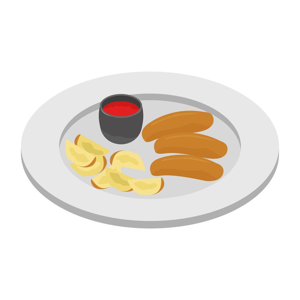 Trendy Snacks Concepts vector