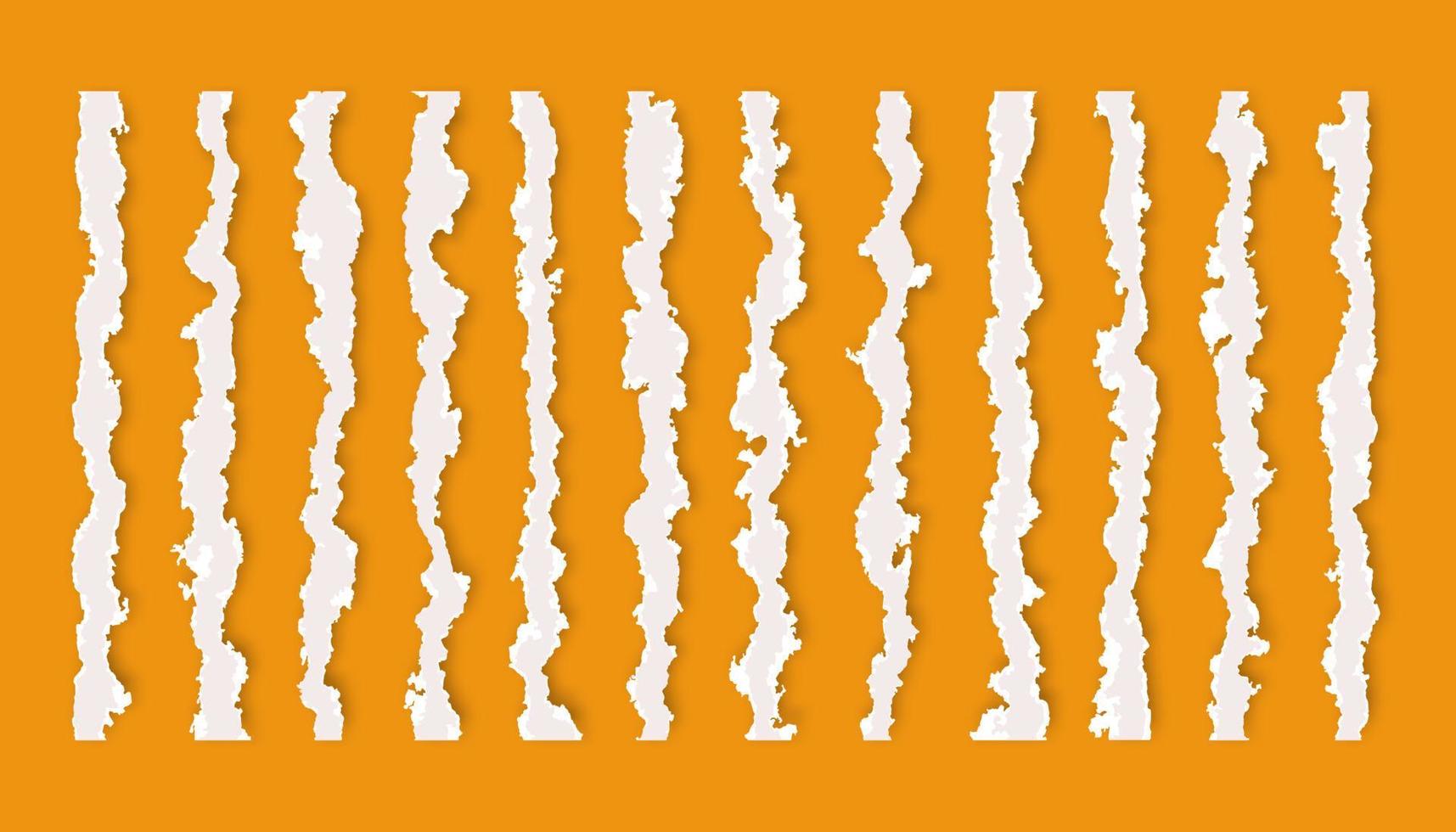 Ripped torn paper edge collection vector
