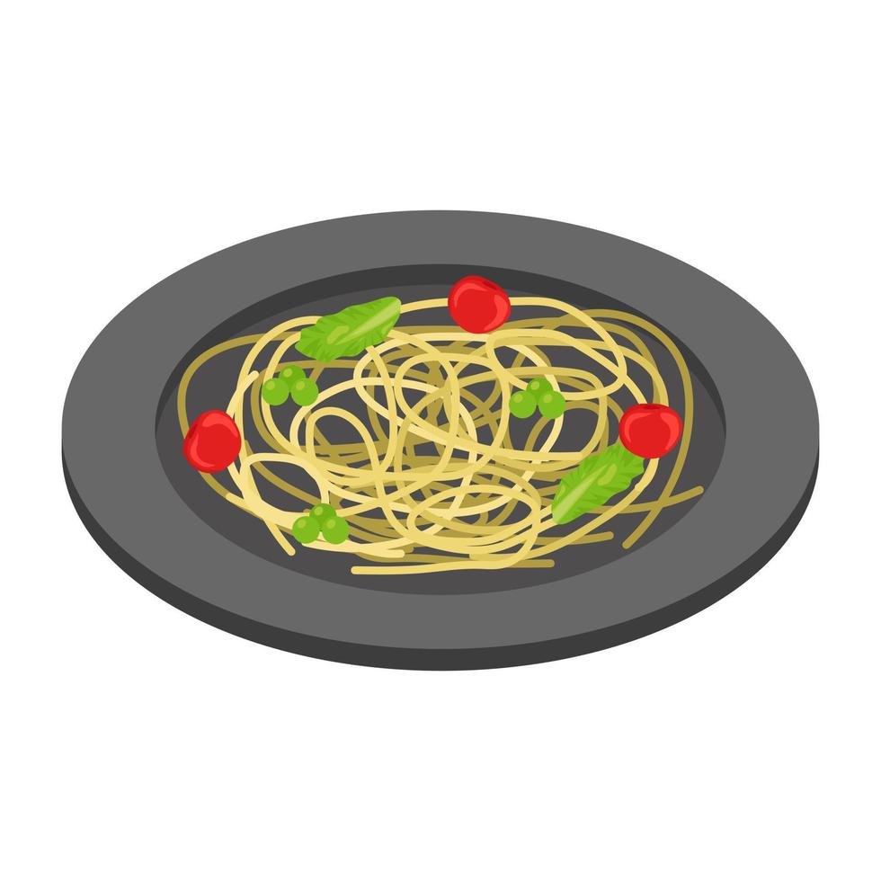 conceptos de fideos de moda vector