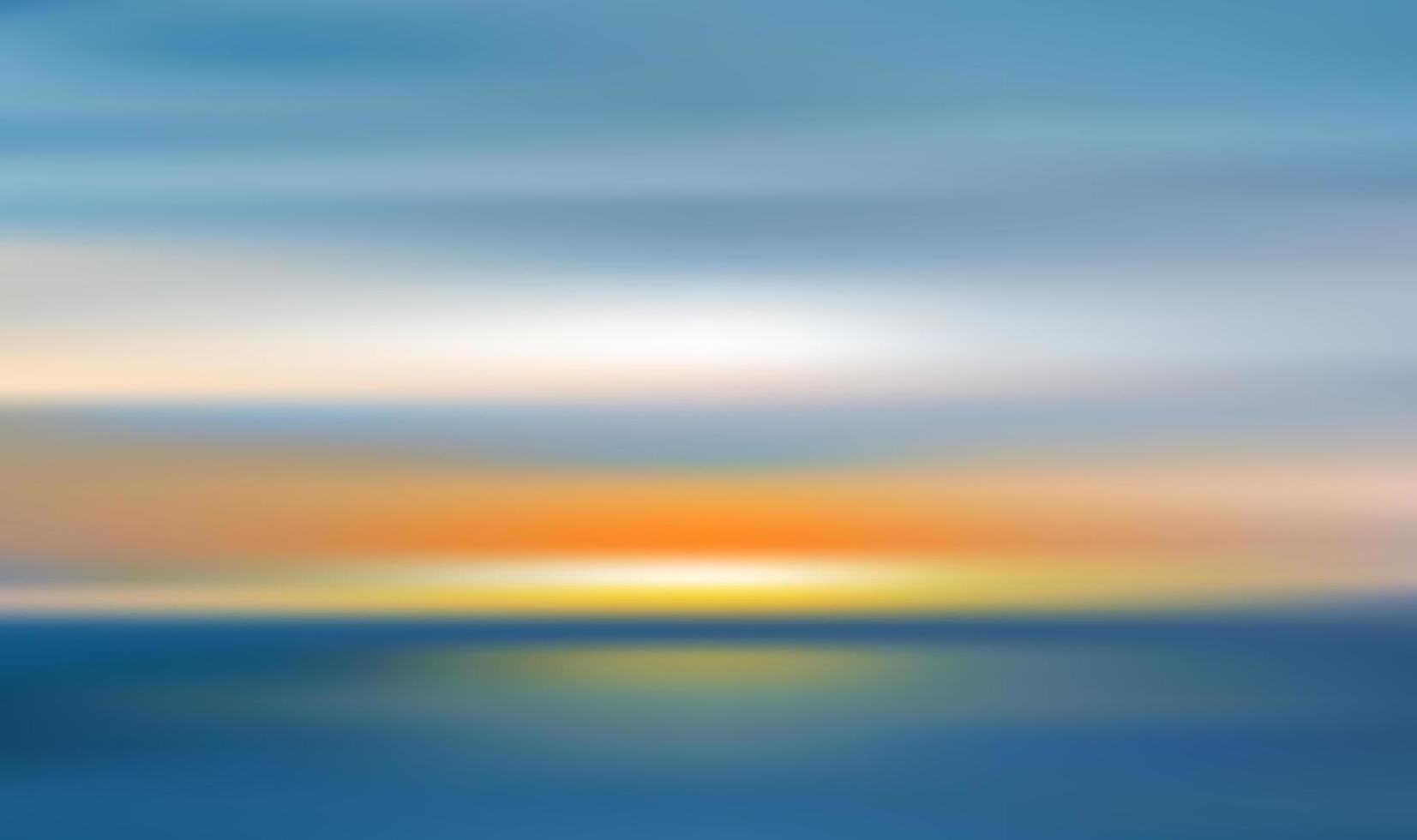 Motion blur tropical sunset beach with a background of abstract ocean waves bokeh sun light. Copy the summer vacation room and business travel concept. Antique tone color filter style. vector