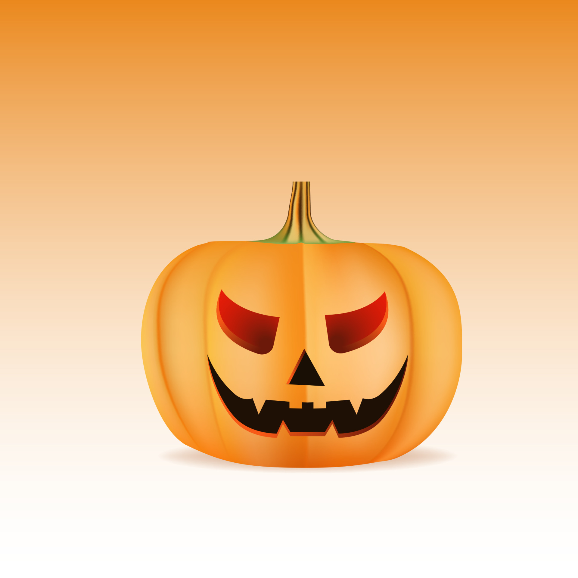 3d spooky realistic pumpkin on white background 3600159 Vector Art at ...