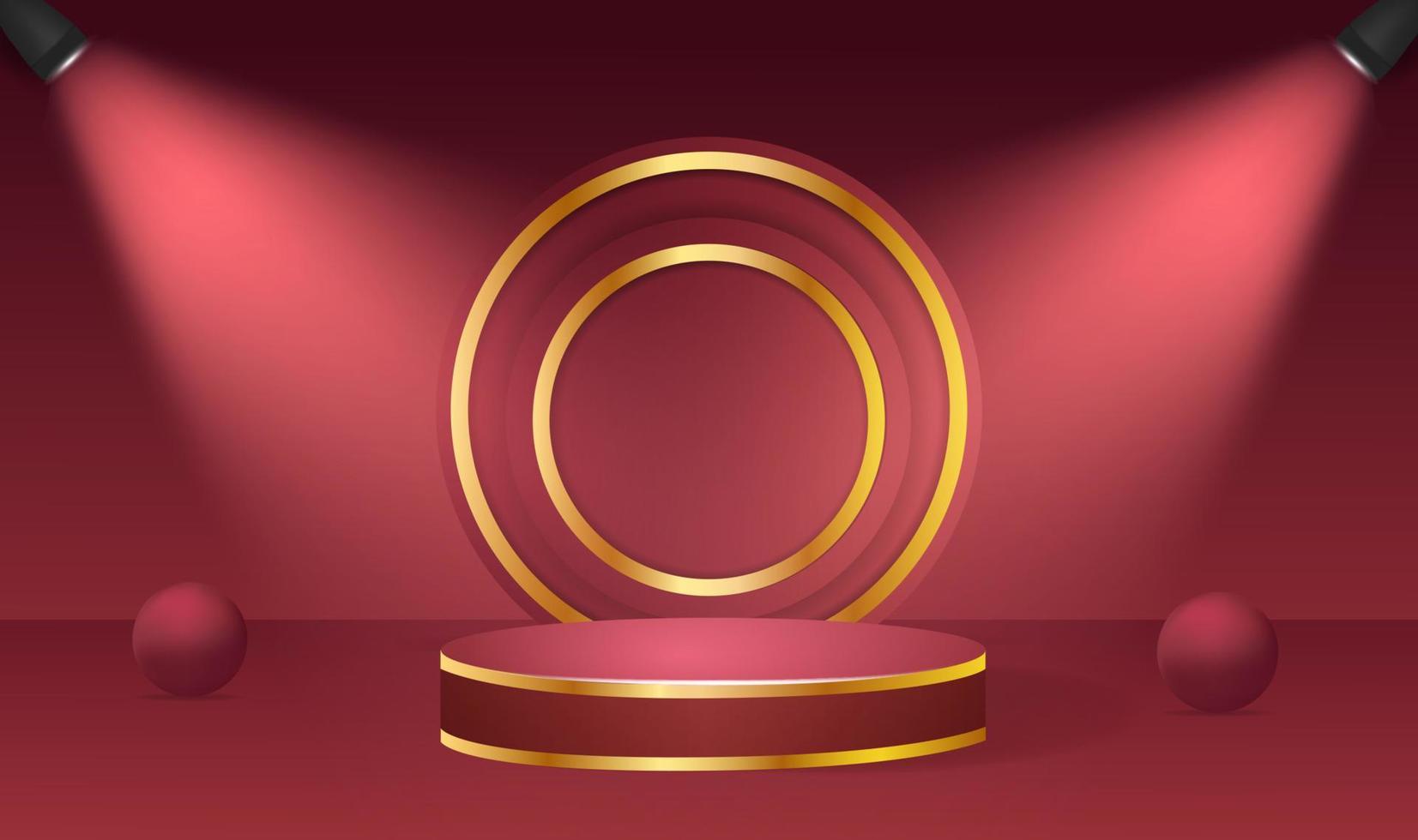 Abstract round podium illuminated with spotlights. stage background award  ceremony concept 3600167 Vector Art at Vecteezy