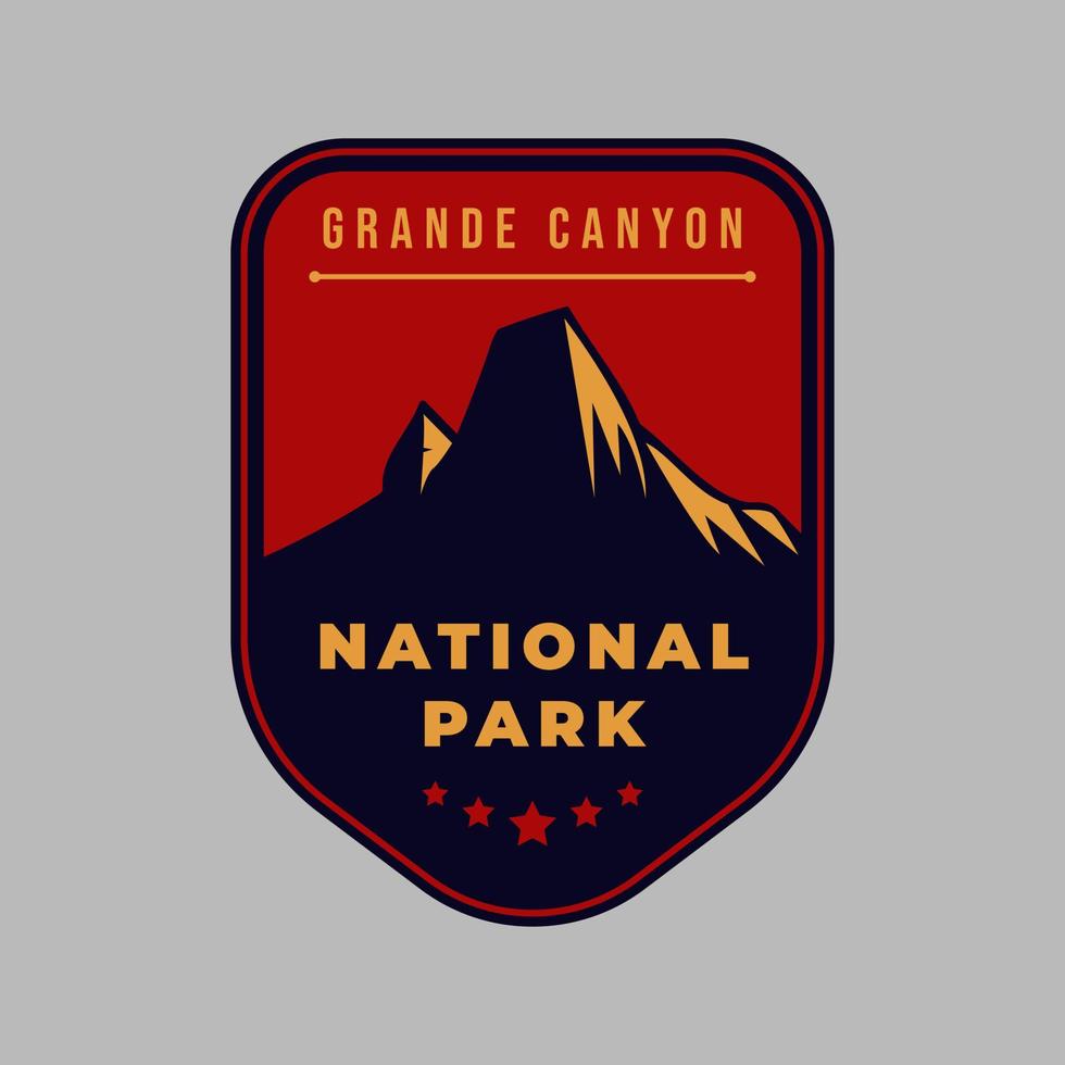 logotipo de emblema de montaña y aventura vintage vector