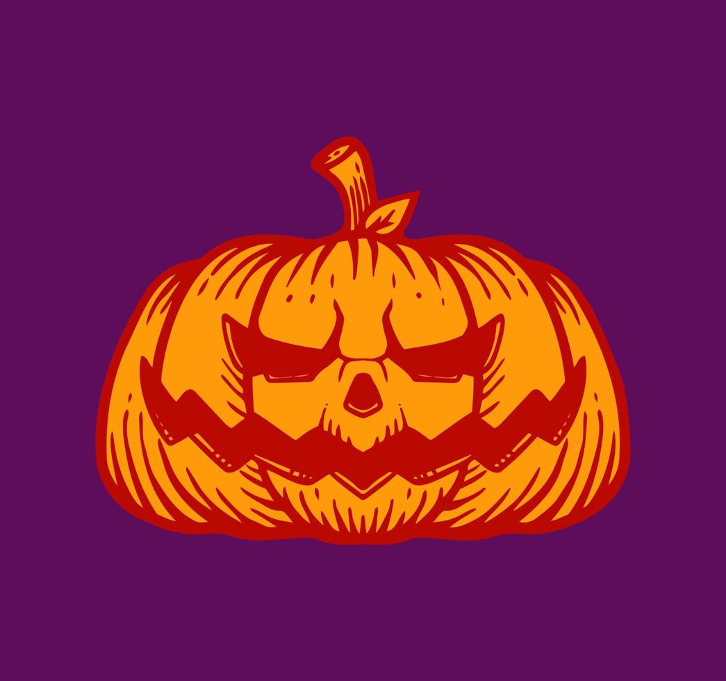 conjunto de calabaza de halloween dibujada a mano vector