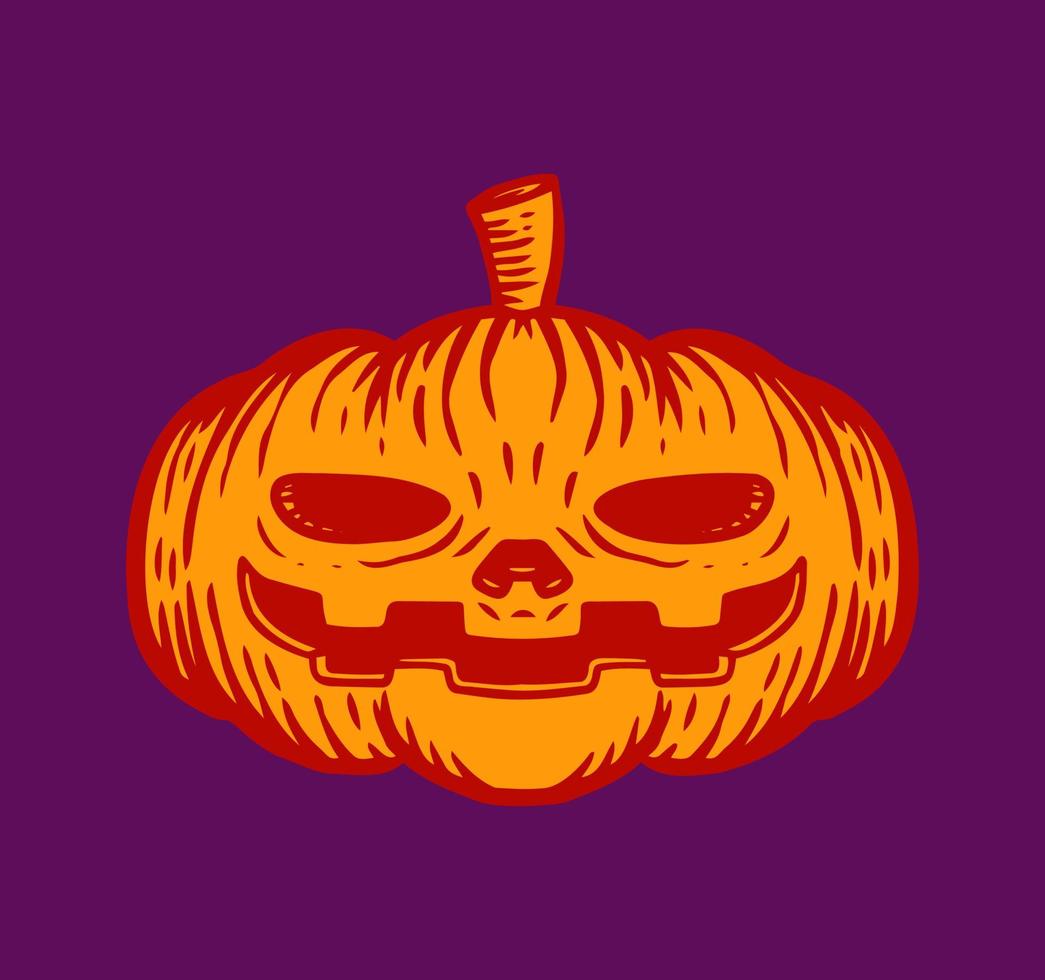 Set of hand drawn halloween pumpkin vector
