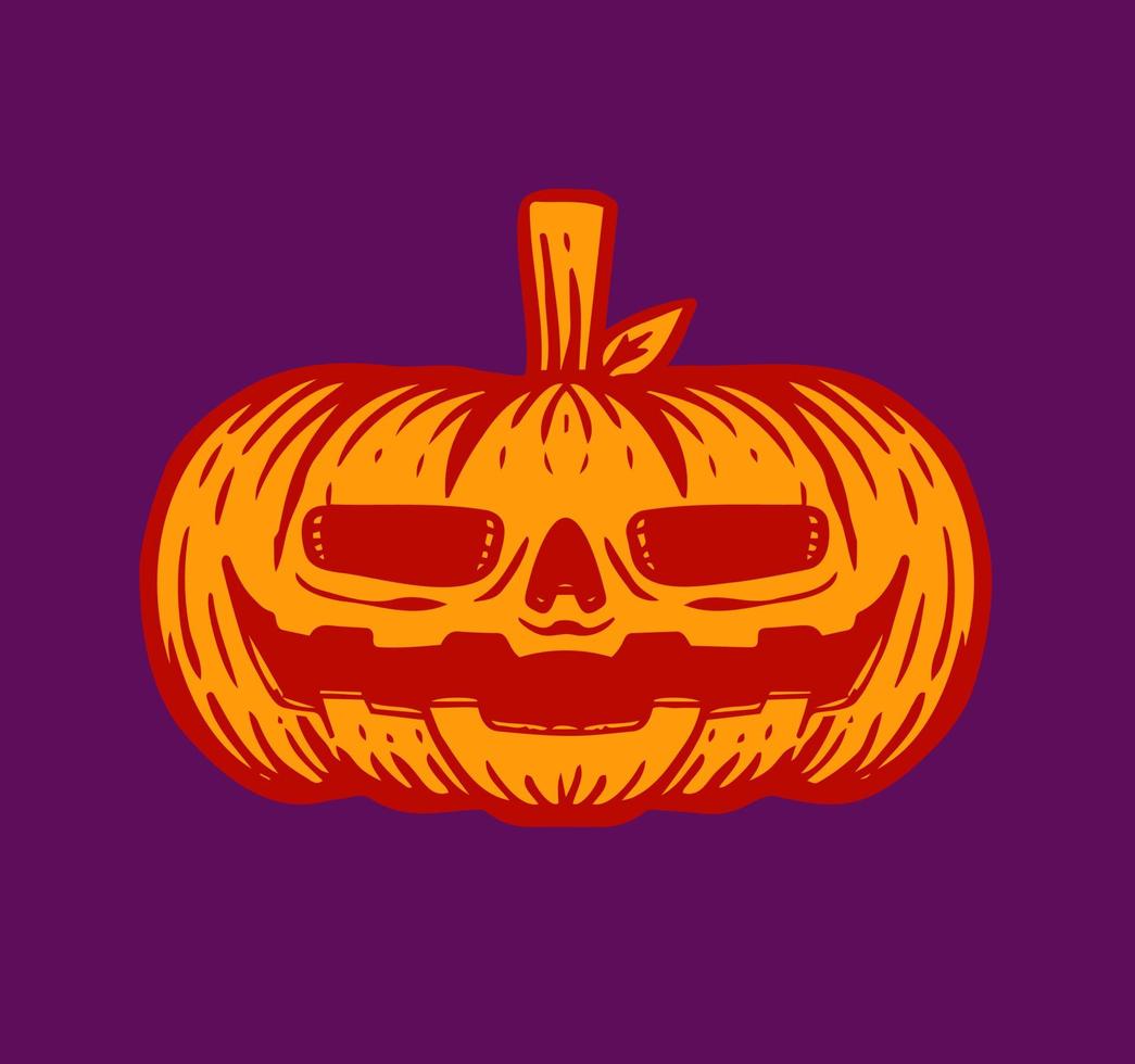 conjunto de calabaza de halloween dibujada a mano vector